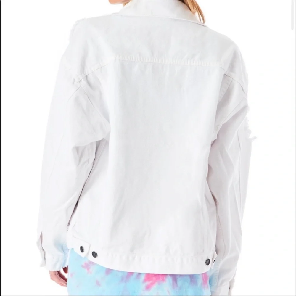 Carmar denim Audrey distressed white jean jacket